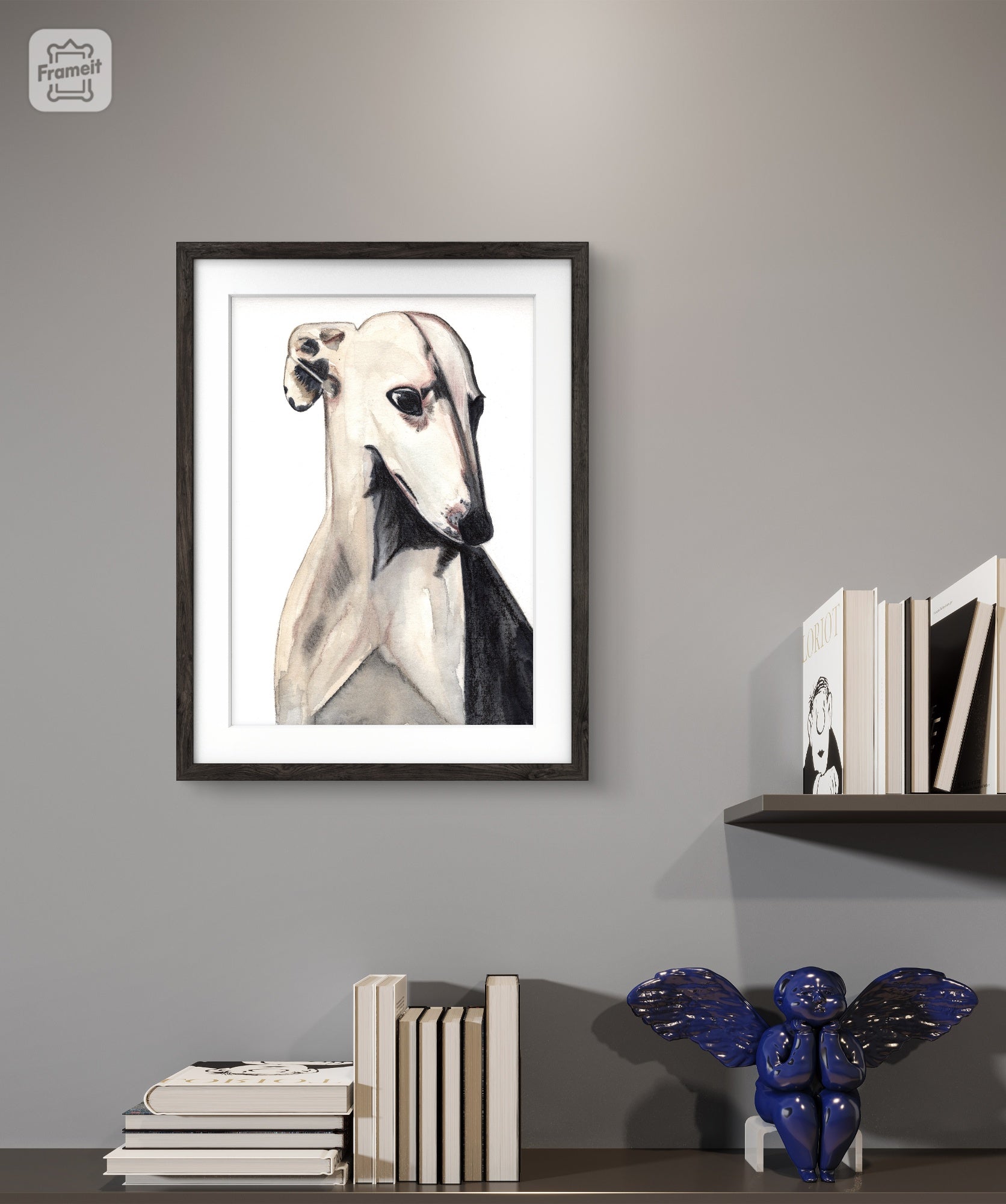 Acuarela Galgo