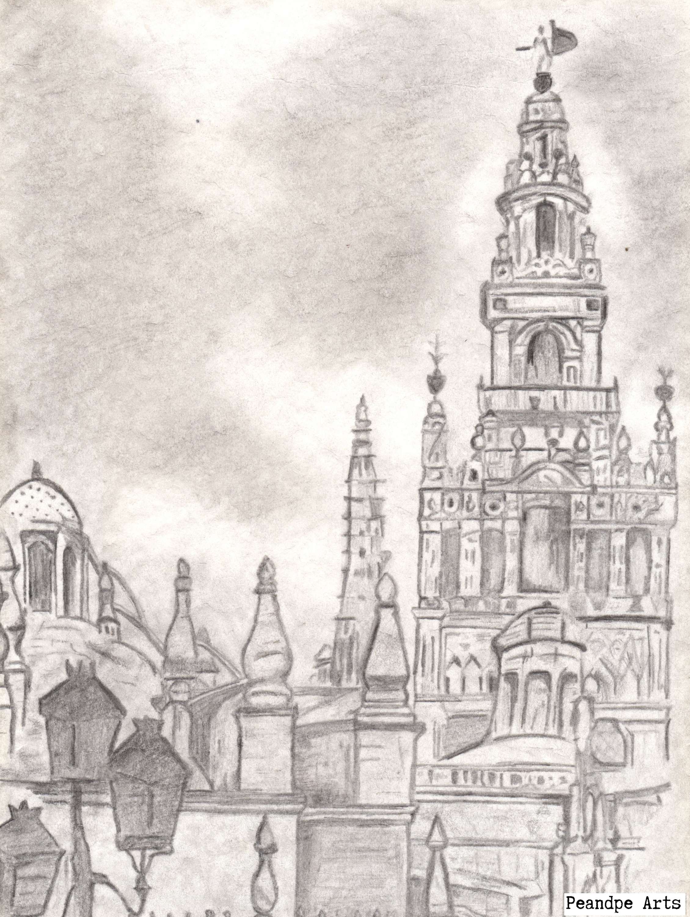 Print carboncillo Giralda Sevilla | Pe&Pe Arts