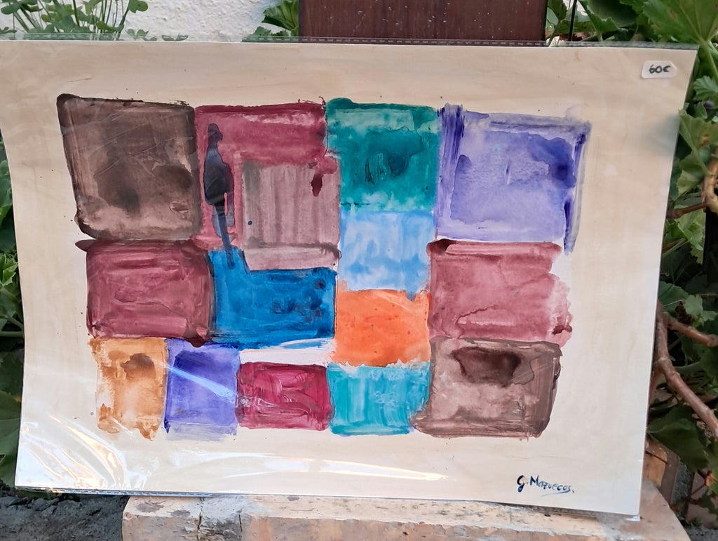 Cuadrícula de Color — Acrílico original A3