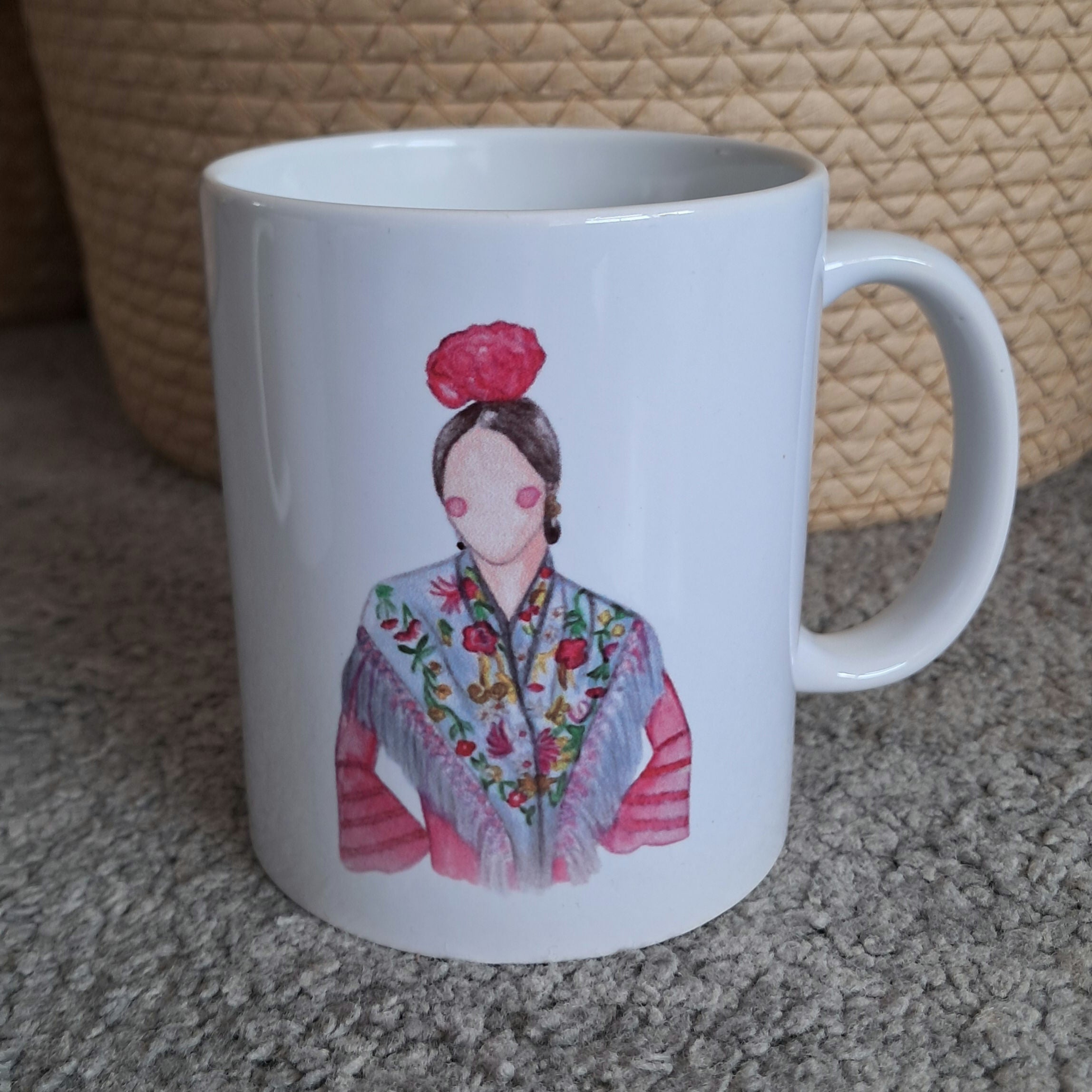 Taza Flamenca Rosa | Pe&Pe Arts