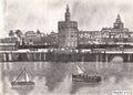 Print carboncillo Torre del Oro Sevilla | Pe&Pe Arts